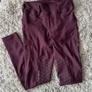 MAYA DELOREZ Adelina Half Seat Burgundy Performance Breeches